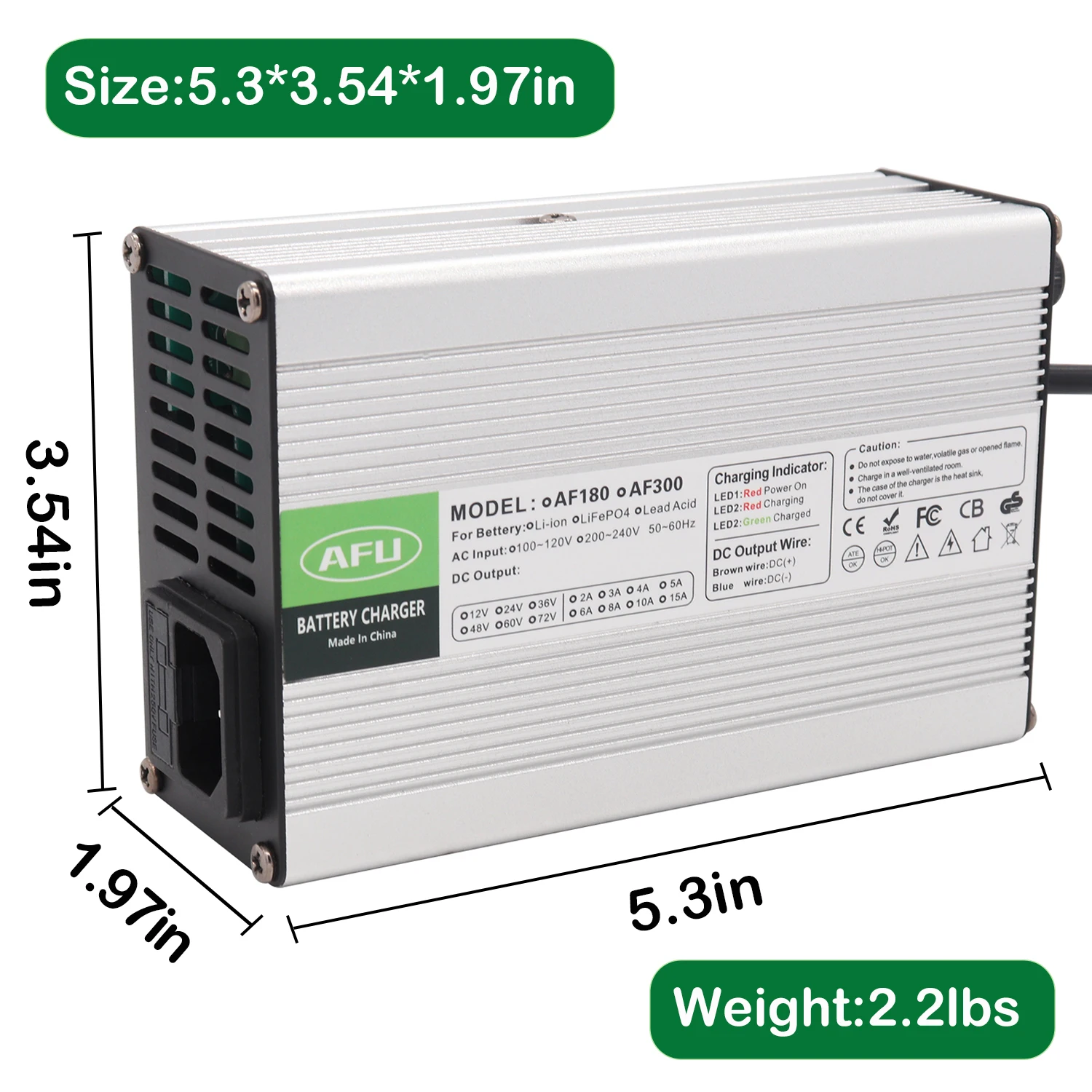 29.2V 10A LiFePO4 Battery Charger For 8S 25.6V 24V LiFePO4 Battery Pack Battery Smart Charger