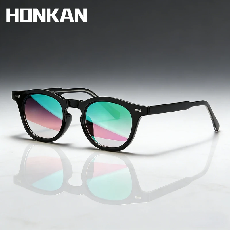 

Солнцезащитные очки HONKAN Fashion Acetate TR90 с зеркальными линзами для женщин и мужчин, классические винтажные очки для вождения и путешествий, дизайнерские солнцезащитные очки с защитой от УФ-излучения UV400