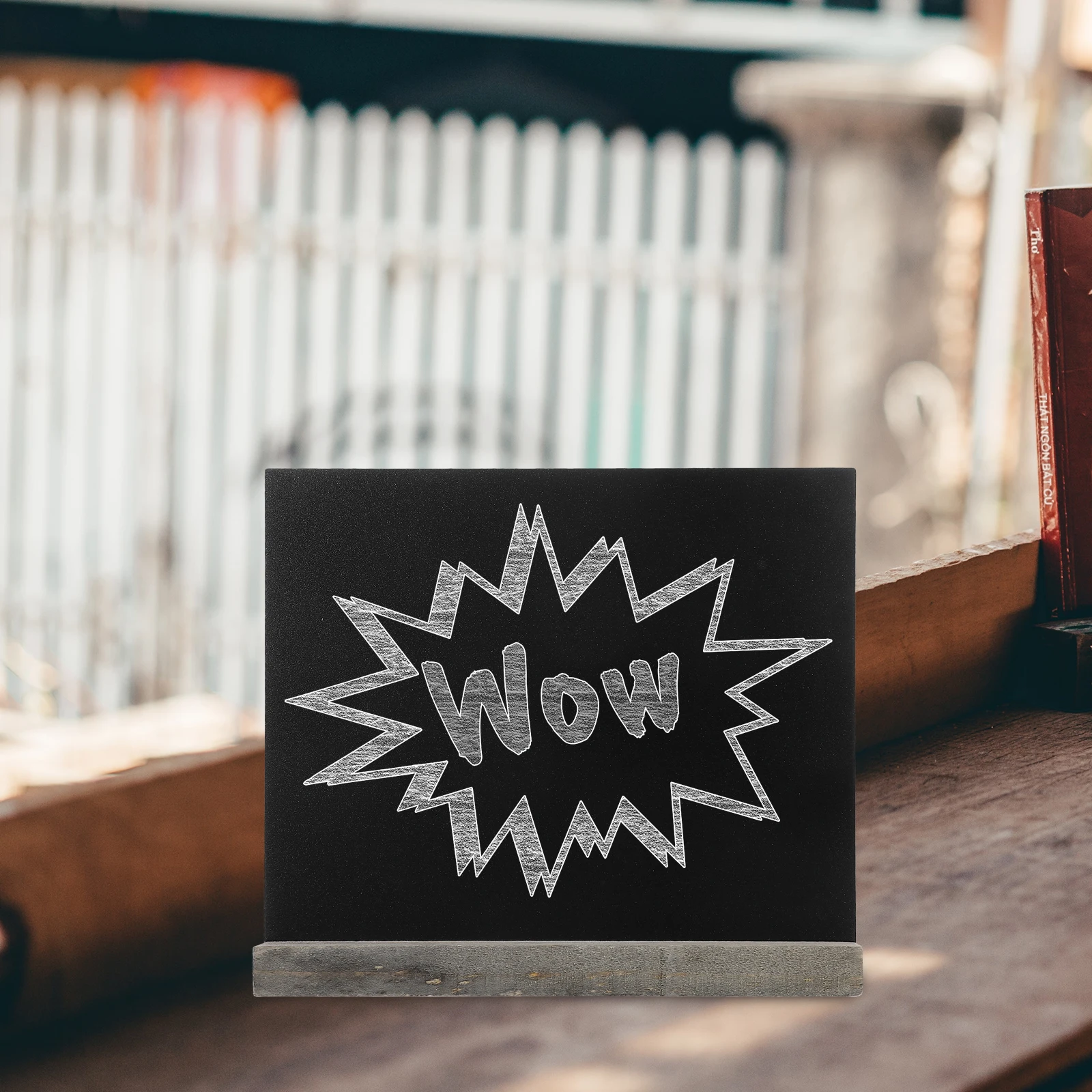 8Pcs Mini Chalkboard Signs Wooden Framed Small Blackboard Stand Angle Design for Drink Specials Kids Crafts Food Labeling Use