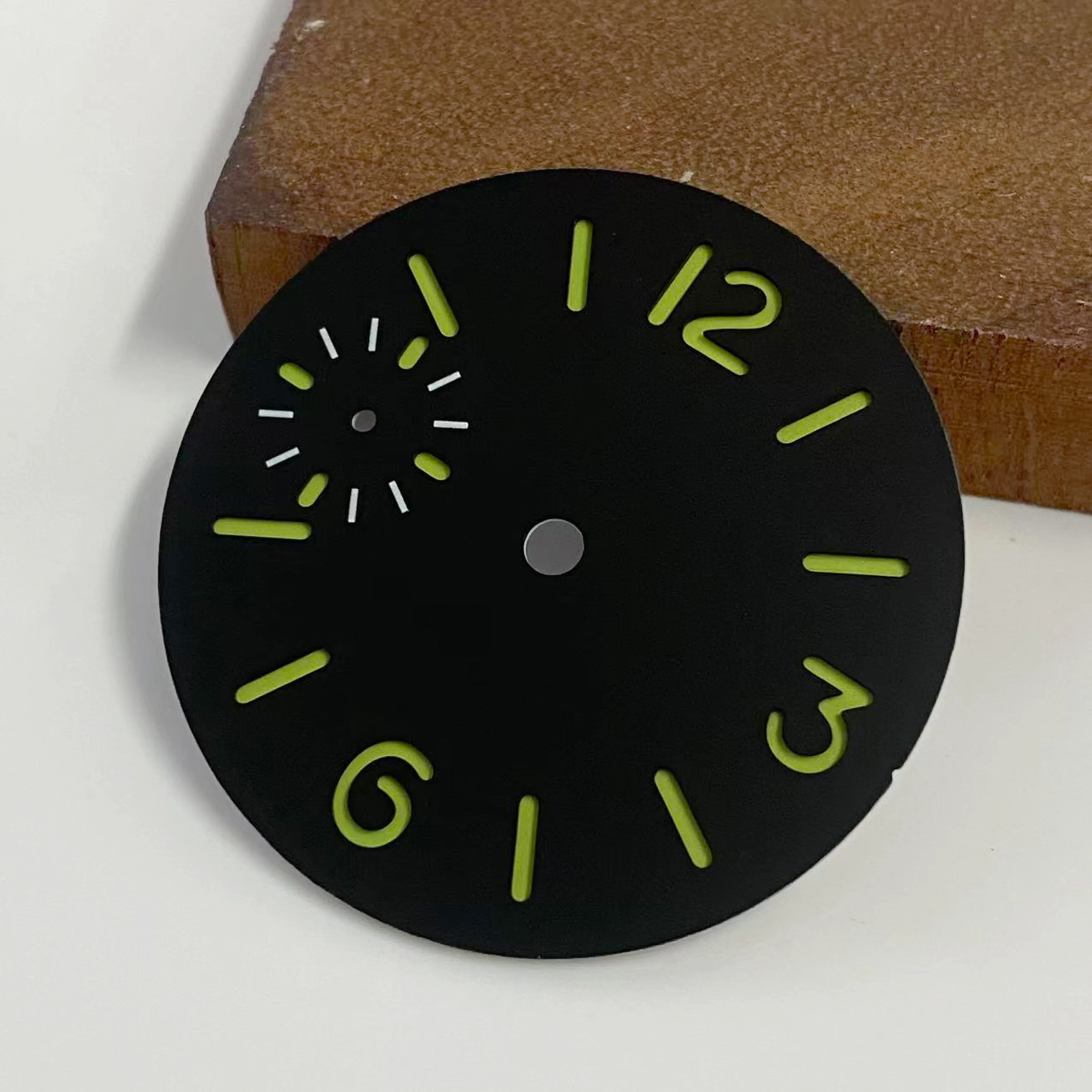 أسود 34.5 مللي متر/36 مللي متر الطلب ساعة الوجه الأخضر مضيئة ل ETA6497/ ST3600 حركة اكسسوارات تعديل استبدال ساعة الطلب ﻿