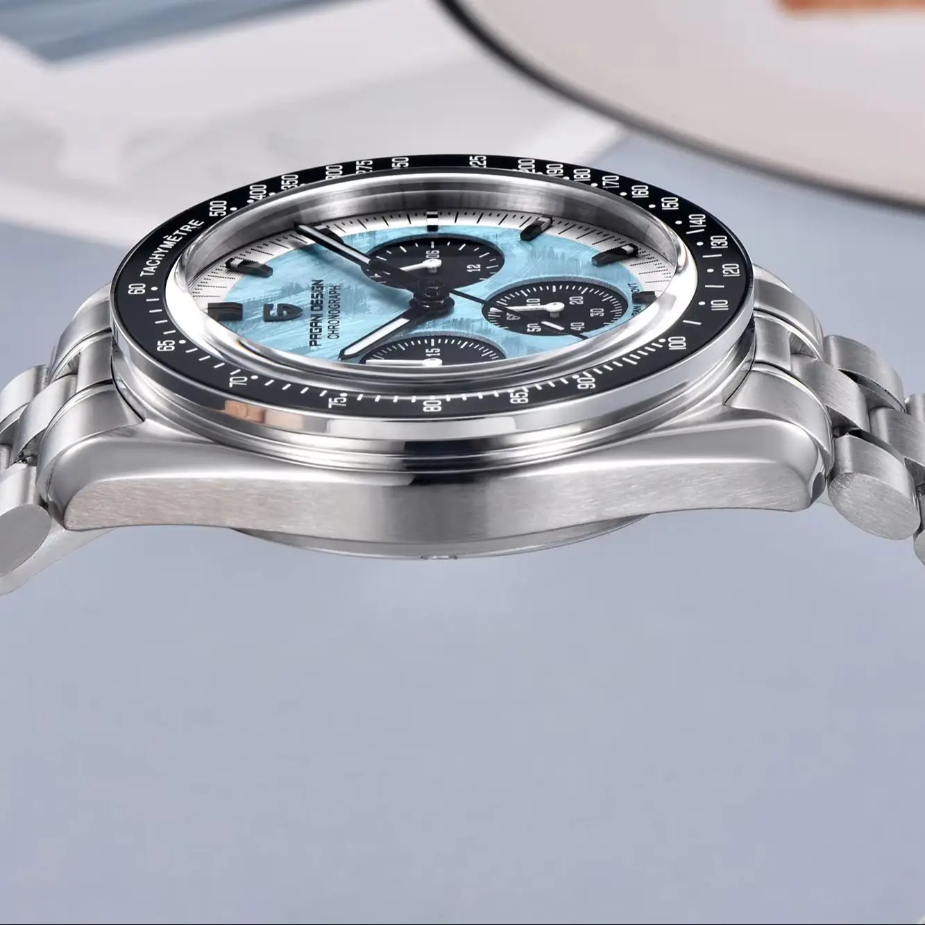 PAGANI DESIGN 2026 New Meteorite Blue Men's Quartz Watches Brand Luxury Sports Watch Chronograph AR Sapphire Crystal Wristwatch