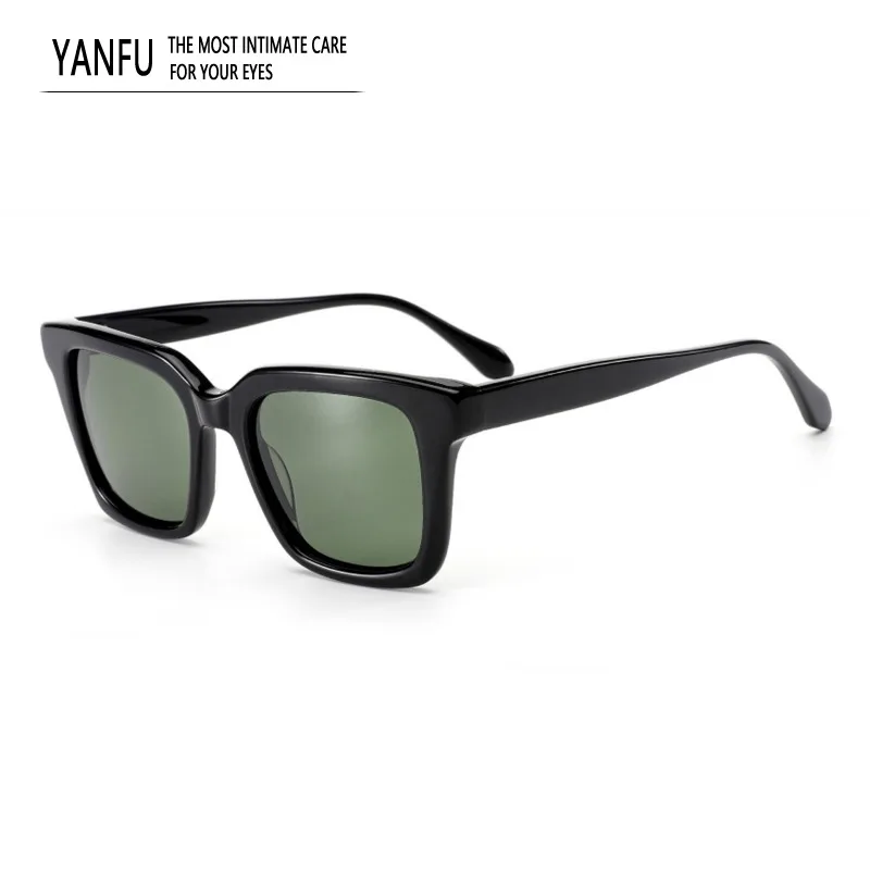 

New Polarized Sunglasses Man Driving Fashion Glasses Men Square Outdoor UV400 Handmade Eyeglasses Woman Fishing Driving 140mm