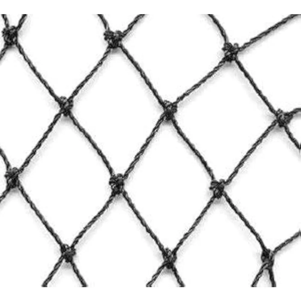 عرض ساخن. شبكة طيران سوداء شديدة التحمل معقودة ثقيلة 2 بوصة (25 قدم × 50 قدم)، متينة، سهلة التركيب - الأفضل