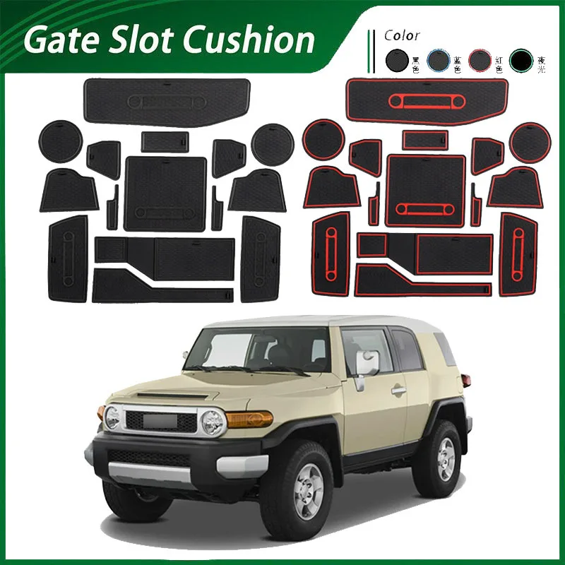 Suitable for Toyota Cool Luze FJ Door Slot Mat LAND CRUISER FJ Modified Armrest Box Mat Water Cup Mat