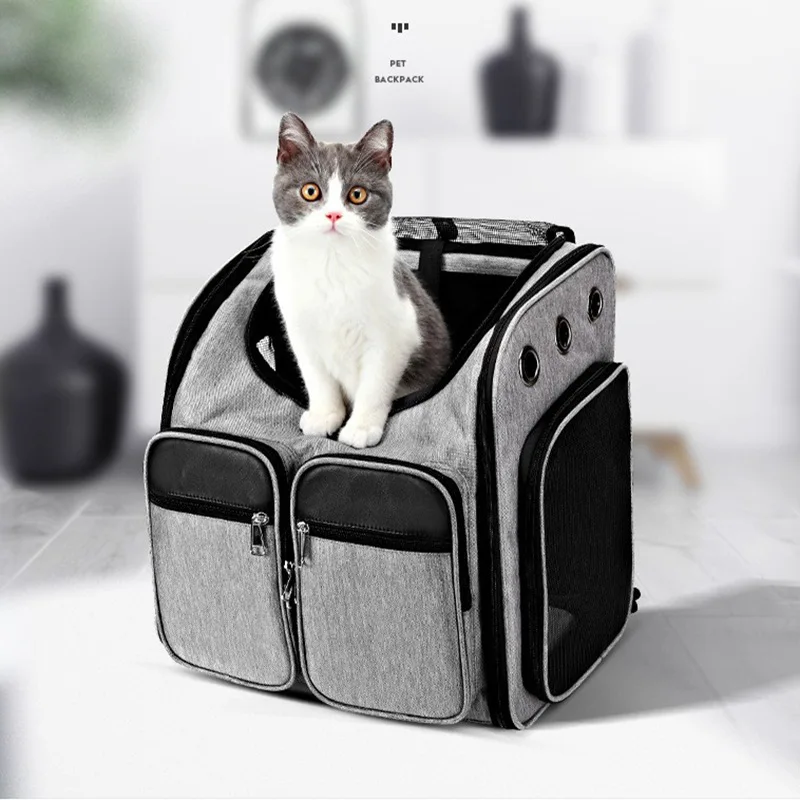 

Portable Cat Backpack Large Capacity Foldable Breathable Pet Carrier for Outdoor Travel