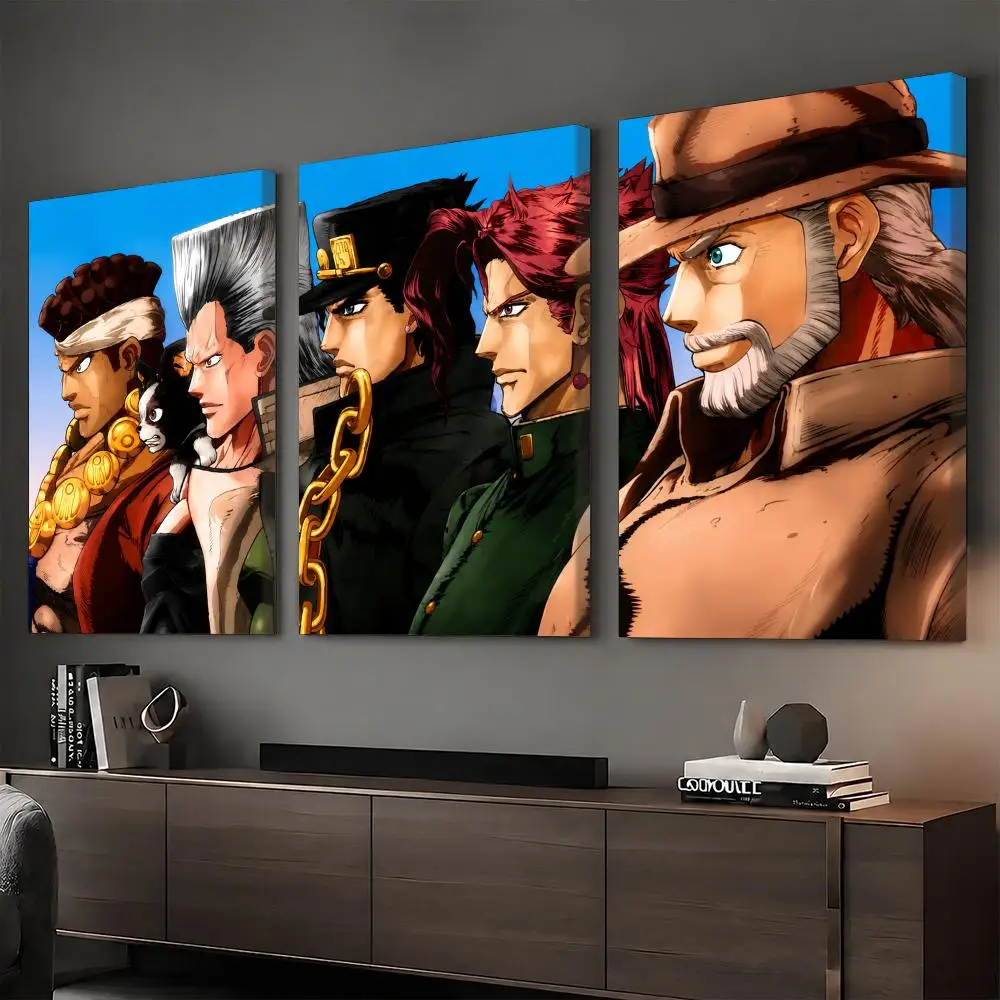 J-JoJo's B-BIzarre A-ADventure Framed Wall Painting Ready to Hang Canvas Wall Art Poster for Bedroom Living Room Home Decor Gift