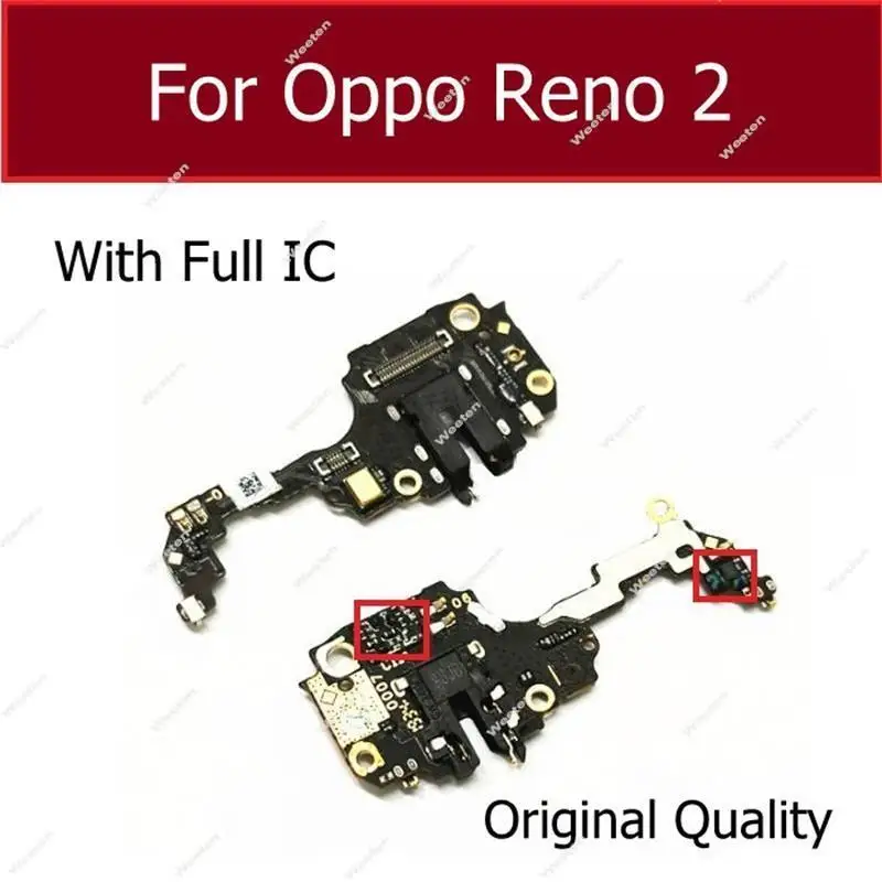 Mic phone Flex Cable For OPPO Reno 2 3 Reno Z 2Z 2F ACE 10x Zoom phone SIM Audio Board Replacement Parts