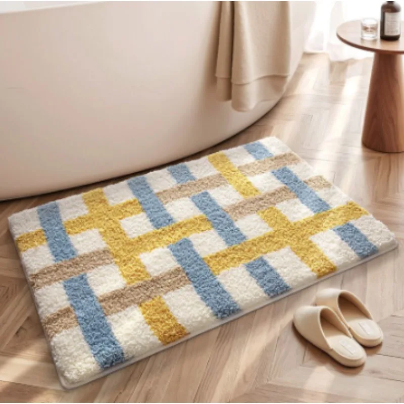 Imitation cashmere cartoon absorbent foot pad