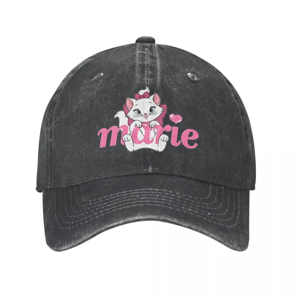 Vintage Mariie Caat Cute Cartoon Aristoocats Baseball Cap Unisex Style Distressed Cotton Snapback Cap Outdoor Activities Caps Ha