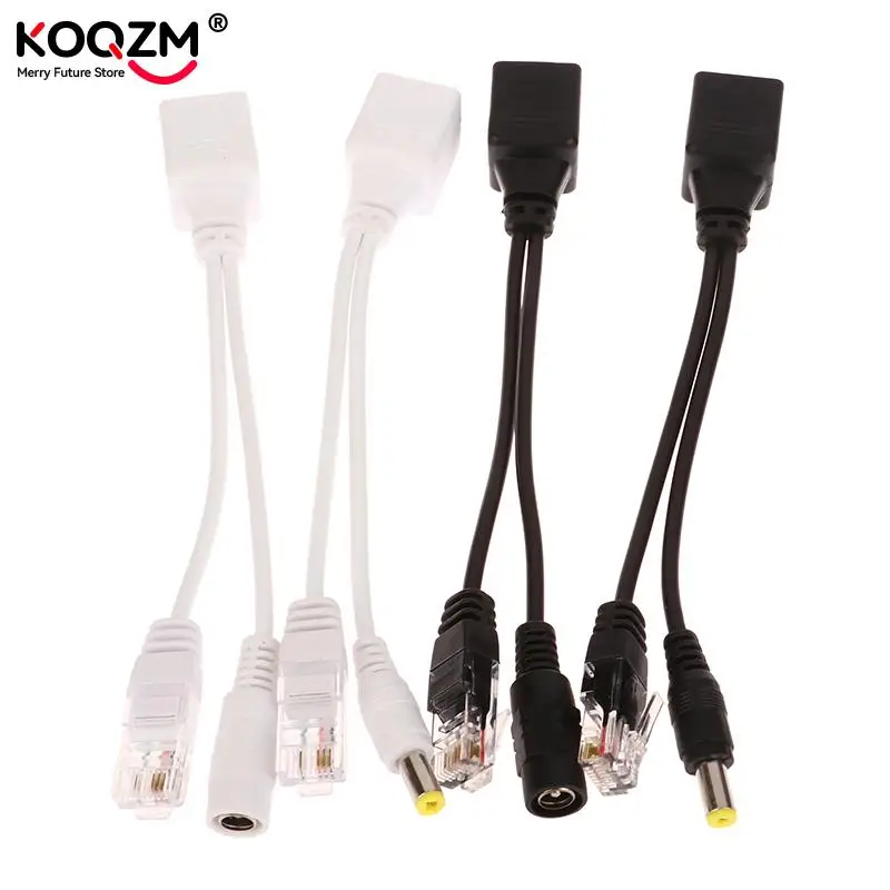 1set POE Cable Passive Power Over Ethernet Adapter Cable POE Splitter RJ45 Injector Power Supply Module 12V For IP Camea