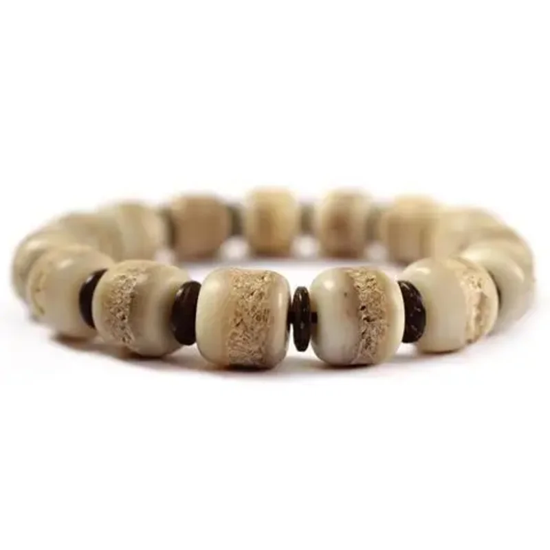 Tibetan yak bone bracelet Gabala Lungu Buddha beads bone products literary rosary bone gifts for men's handstring