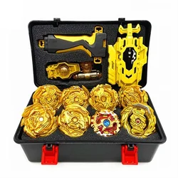 Beyblade Burst Arena Conjunto de brinquedos, Beyblade dourado estourar com lançador e caixa de armazenamento, Drain Bable, Fafnir Phoenix