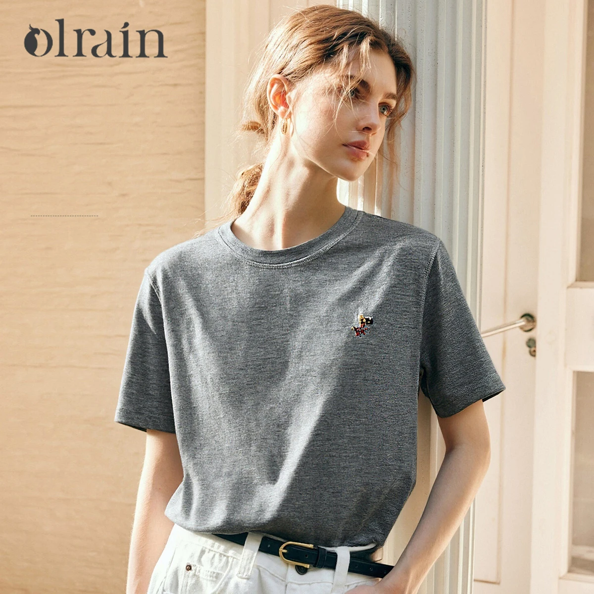 Embroidery Topi - OLrain Minimal Basic 3D Horse Embroidery