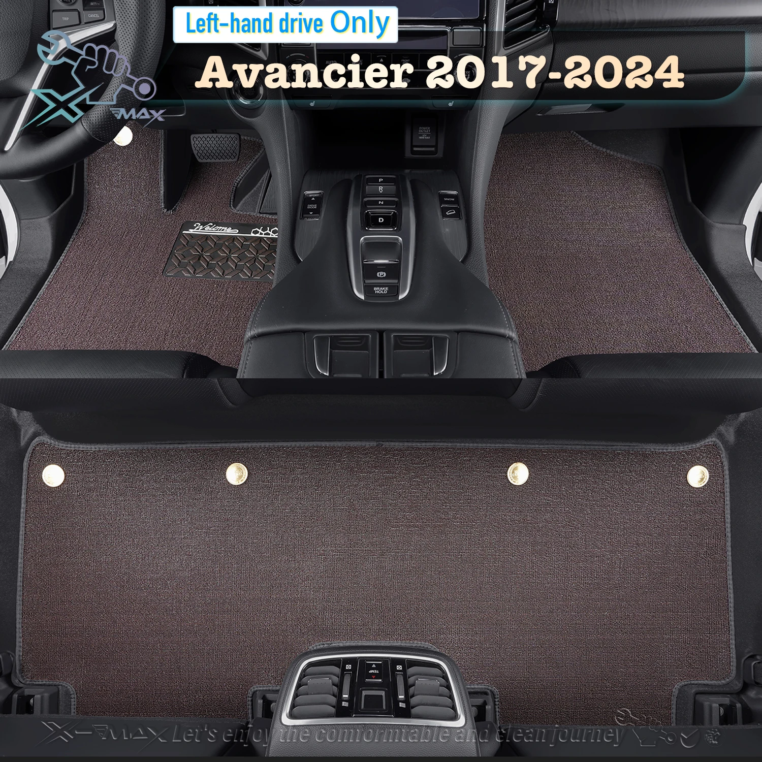 

Left-hand Drive Car Floor Mat For Honda Avancier 2017-2024 Full Surround Foot Mat Automotive Floor Mat Floor Liner Water-proof