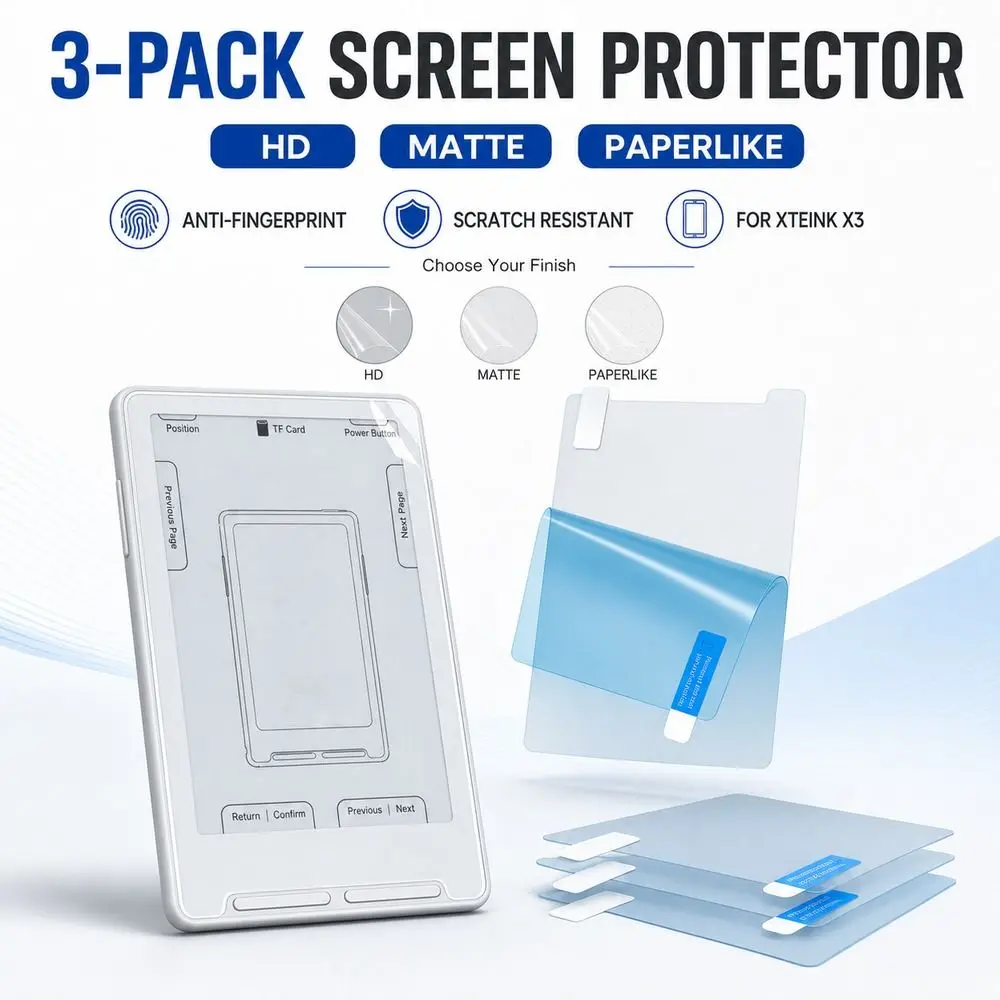 3pcs HD/Paperlike/Matte Screen Protector Film Scratch Resistant Anti Fingerprint Screen Protection Sheet for XTEINK X3