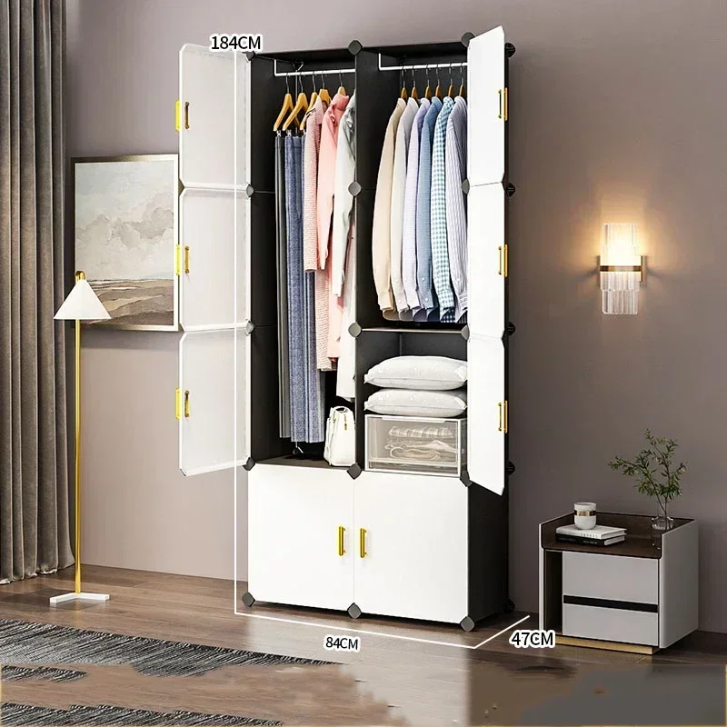 

Nordic Clothes Wardrobe Closet Partitions Organizer Bedroom Plastic Wardrobe Display Storage Partition Muebles Lounge Furniture