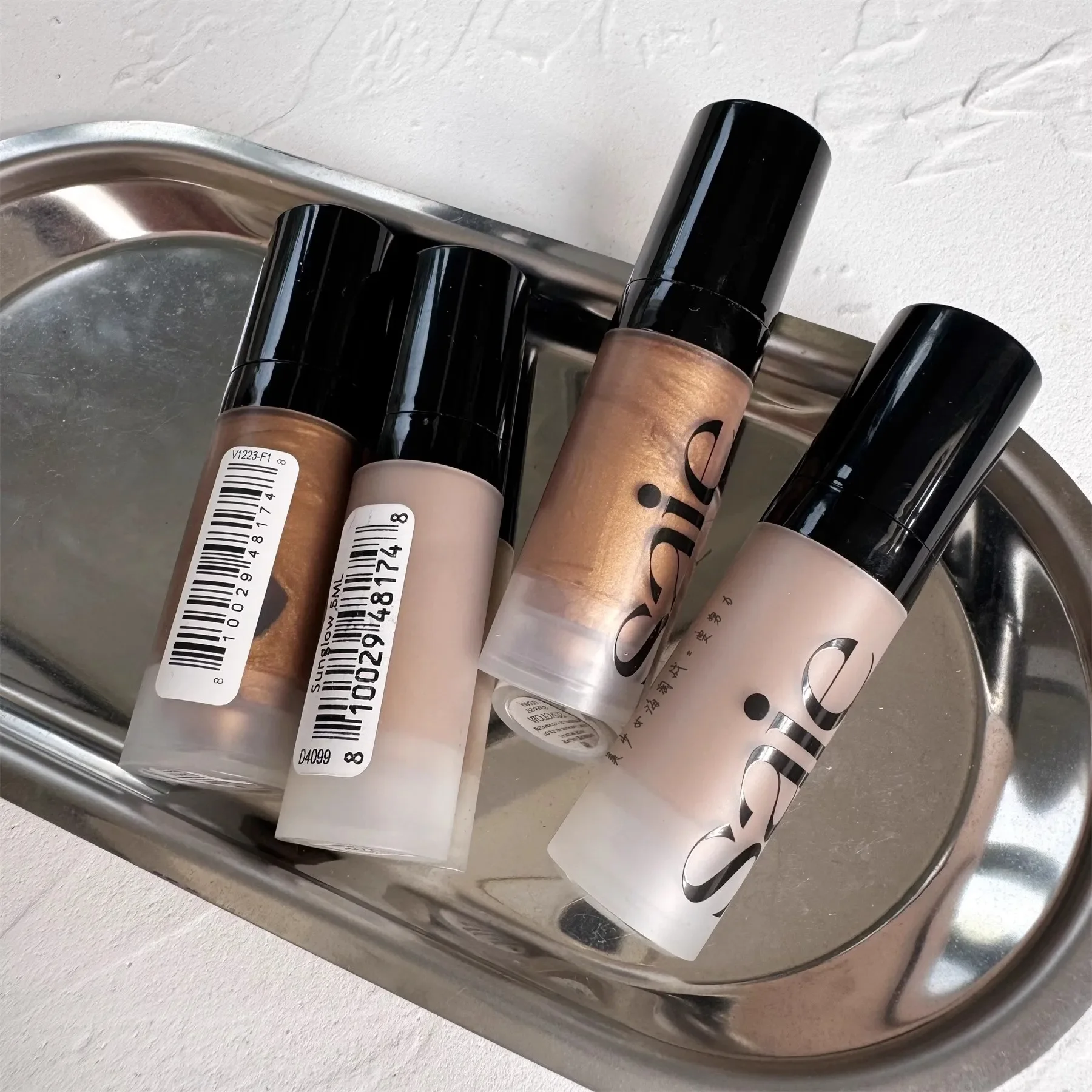 Flüssiger Textmarker, 5 ml, Probe Starglow, Sunglow, Glowy Super Gel, bezauberndes Rouge, Schatten, Hervorhebungsflüssigkeit, Saie, natürliches Make-up