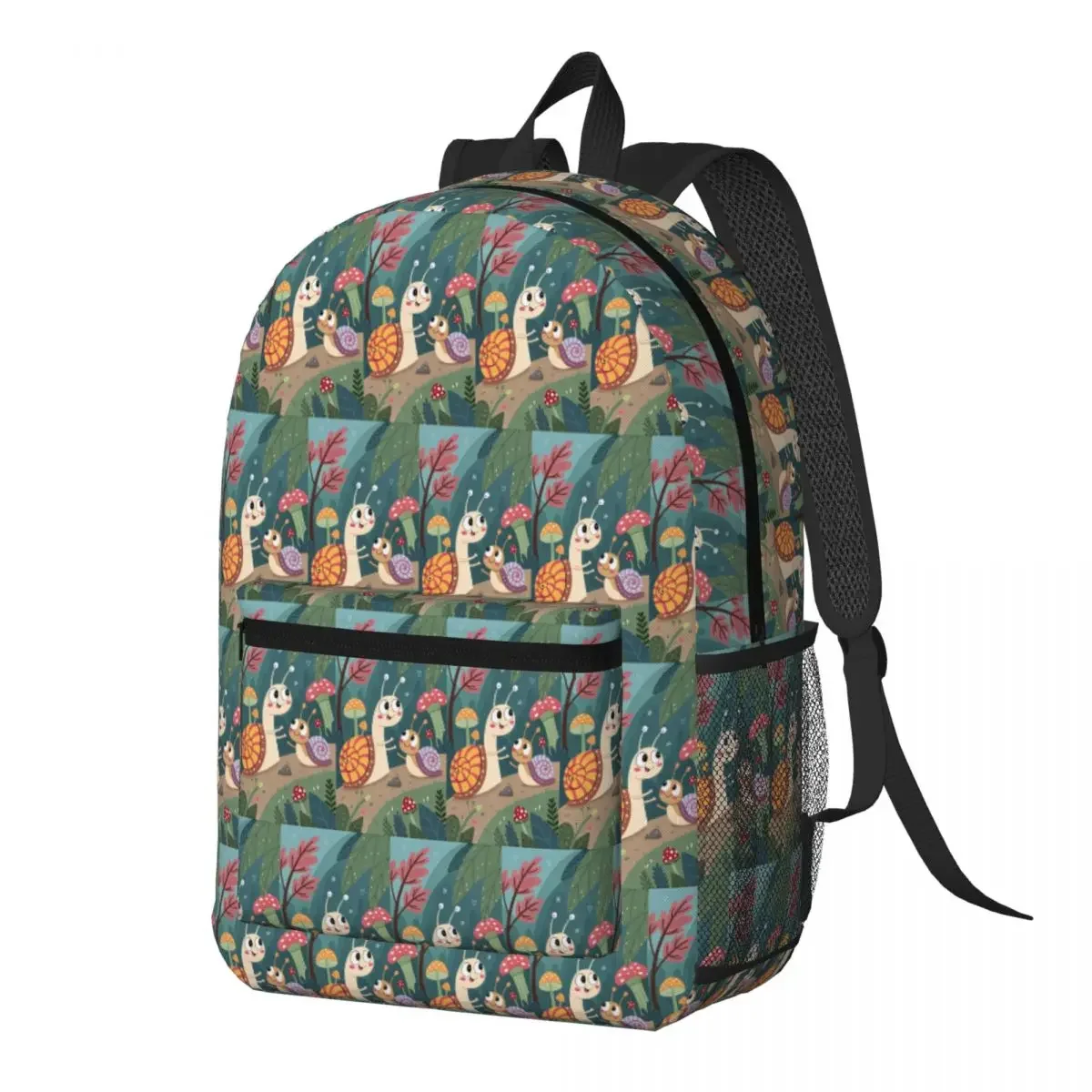 Smiling Cute Snail Backpack Daypack Large Capacity Children BookBag School Bag Shoulder Bags for Men Women