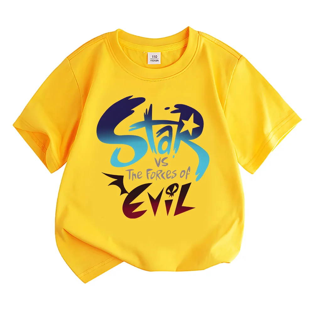 نجمة مقابل. تي شيرت كارتوني من The Forces of Evil للأطفال مطبوع عليه رسوم متحركة ملابس قطنية للأطفال تي شيرت لطيف للأولاد والبنات قمصان عصرية
