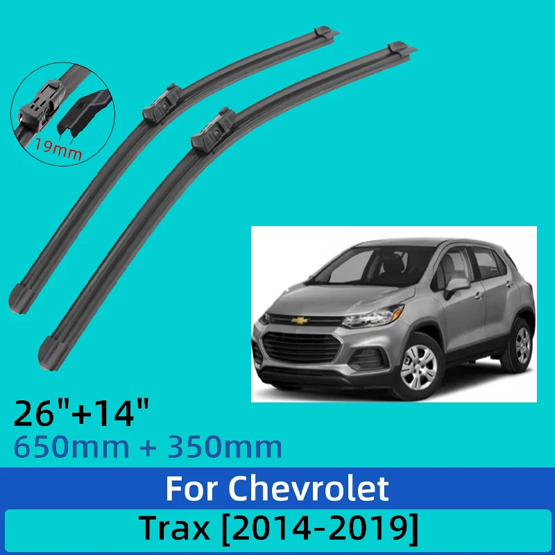 

For Chevrolet Trax / Holden Barina / Opel Mokka 2014-2019 2015 2016 2017 26"+14" Front Wiper Blades Windshield Windscreen Window
