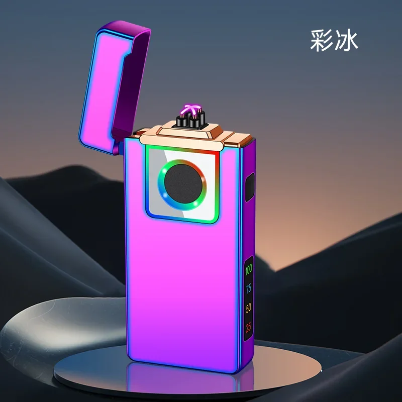 High-end true fingerprint private lighter Type-C fast charging smart chip is only available to the owner