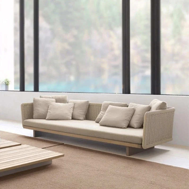 مجموعة أريكة من الخشب الصلب للاستخدام الخارجي من الشمال، كرسي ترفيهي #2