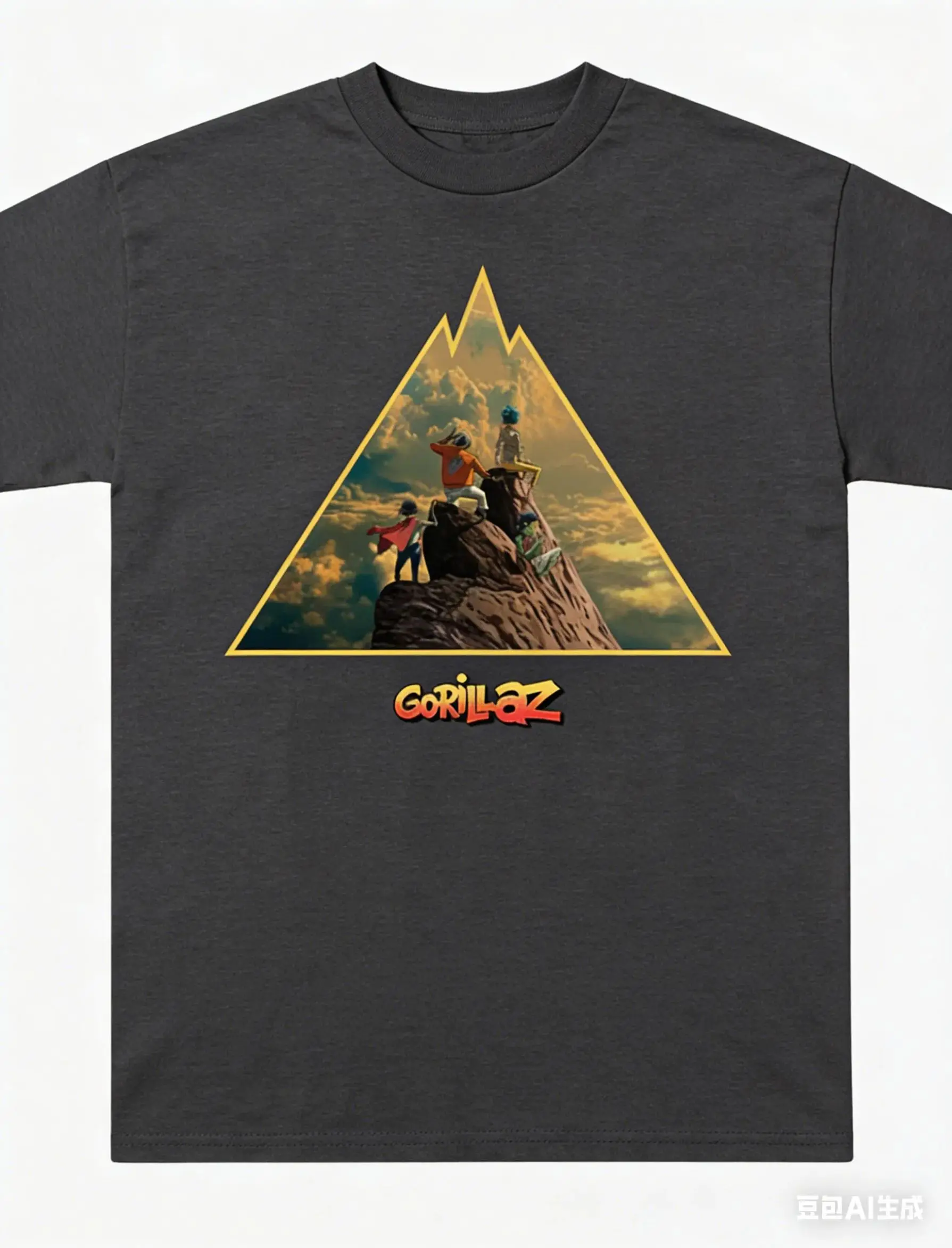 The Mountain Album T-Shirt 2026 Gorillaz Print Tops Baumwolle Sommer Lässige lockere Kleidung Hip Hop Mode T-Shirt Streetwear Unisex