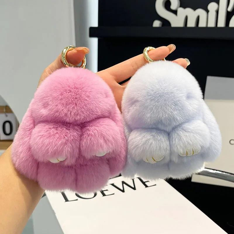 

Cartoon Bunny Stuffed Animal Plushie Doll Long Ear Plush Toys Soft Rabbit Anime Car Keychain Plush Pendant Easter Kids Gift