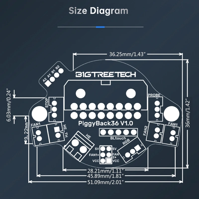 BIGTREETECH PIGGYBACK36 V1.0 Tool for Head Terminal Board for SKR2 Octopus Mothe images - 6