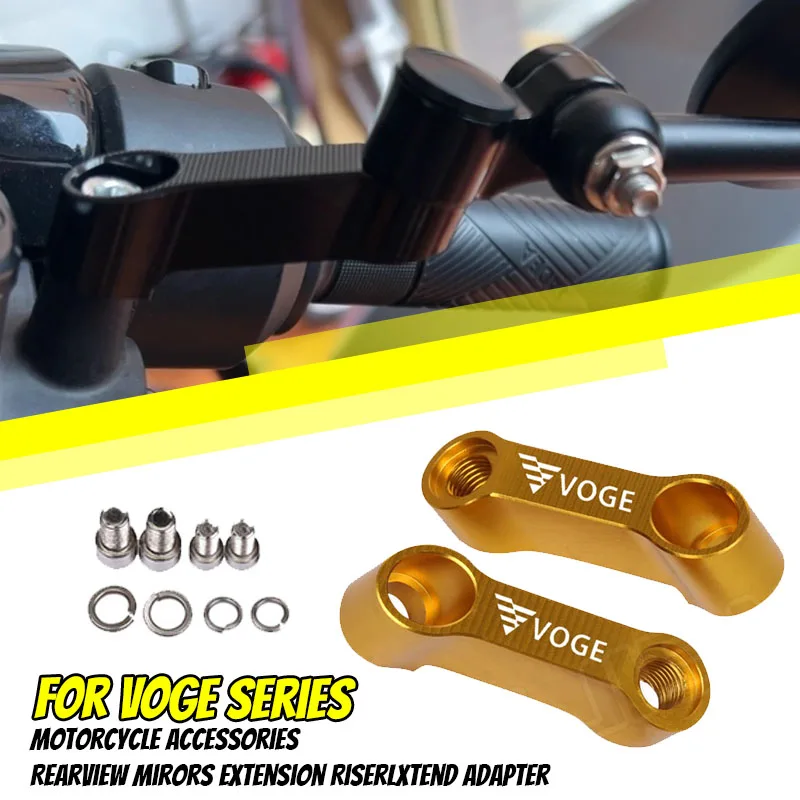 Motorcycle Accessories Rearview Mirrors Extension Riser Extend Adapter For Voge ds525x 525DS 300R 300AC 350AC 500AC 2022 - 2025