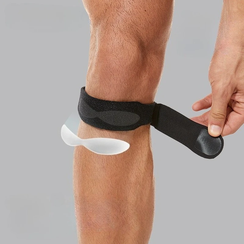 Bewegungsgelenkter Kniegurt aus Silikon mit einstellbarem Druck und U-förmigem Ring – Detail 3
