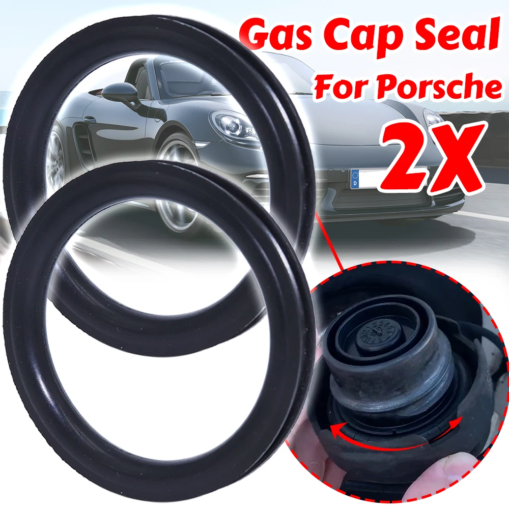 

2PC Tank Cap Seal Fuel Filler Neck Gas Cap Repair O-ring Rubber Gasket Washer For Porsche 718 Boxster Cayman 2017- Boxster Spyd