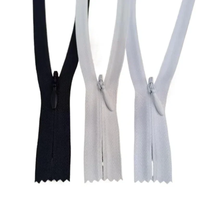 

30pcs/Lot 3# 10 To 80cm Ykk Invisible Zipper Black Beige Off White Blouse Skirt Quilt Cover Pillow Tailor Sewing Accessory