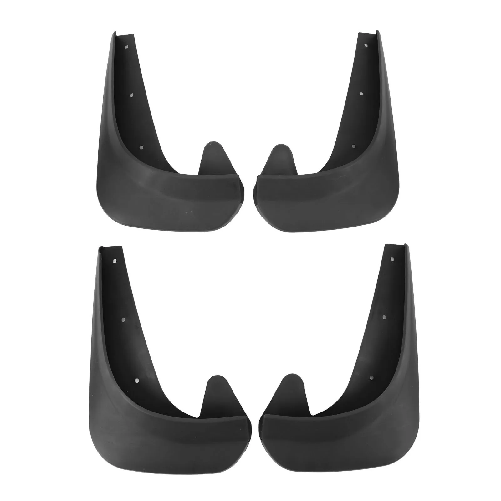 4-teiliges Universal-Schmutzfänger-Set, spritzwassergeschützt vorne und hinten, Spritzschutz für Auto, Pickup, LKW, SUV, schwarzer Schmutzfänger
