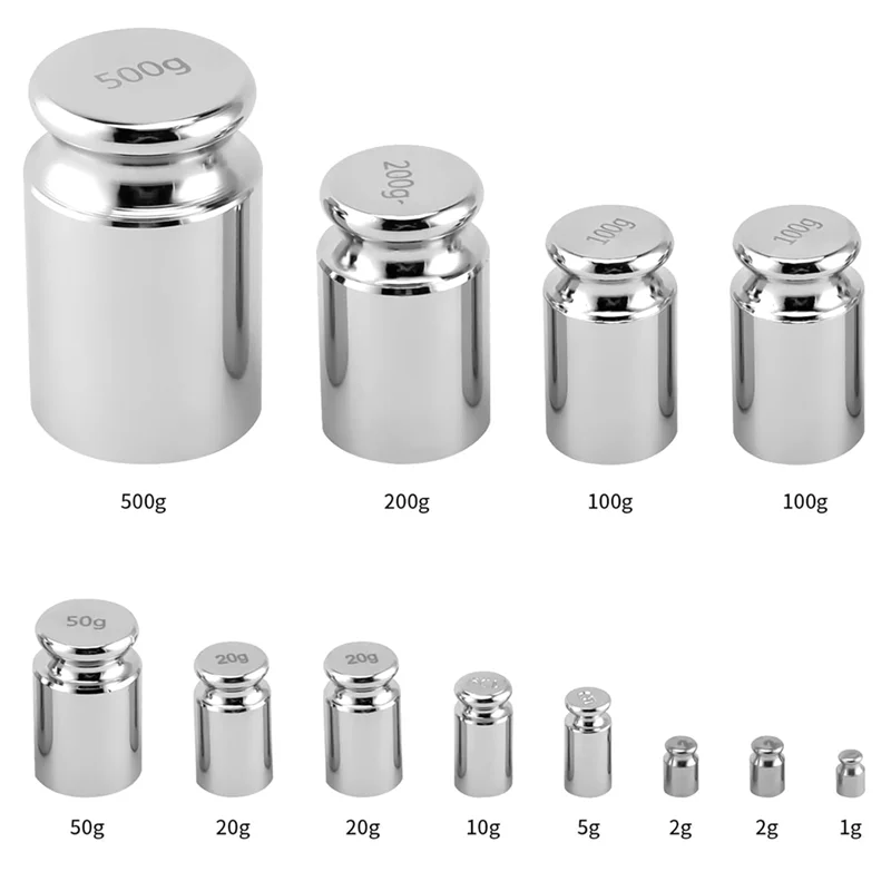 Pesas de calibración AT51-Steel, kit de pesas de calibración de báscula con caja de almacenamiento