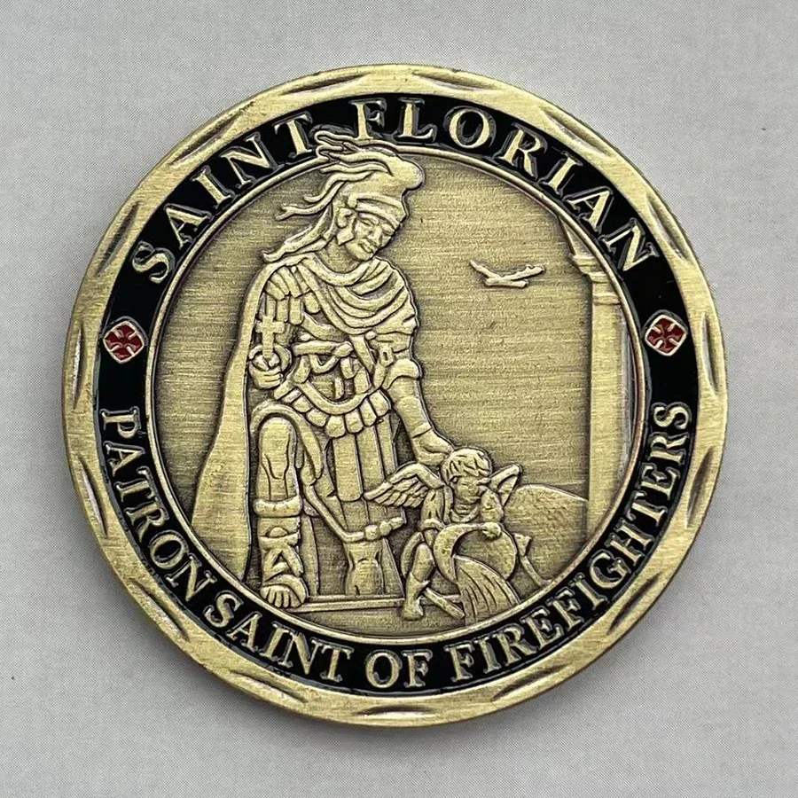 SAN Florian Fireman Commemorative coin of the United States Military collection view 2