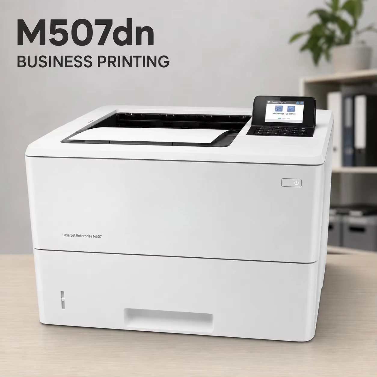 H P M507dn Monochrome Laser Printer 43 Ppm A4 1200x1200 DPI Auto Duplex Gigabit Ethernet 150000 Pages AirPrint Mopria