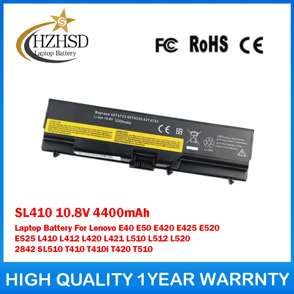 

SL410 10.8V 4400mAh Laptop Battery For Lenovo E40 E50 E420 E425 E520 E525 L410 L412 L420 L421 L510 L512 L520 2842 SL510 T410