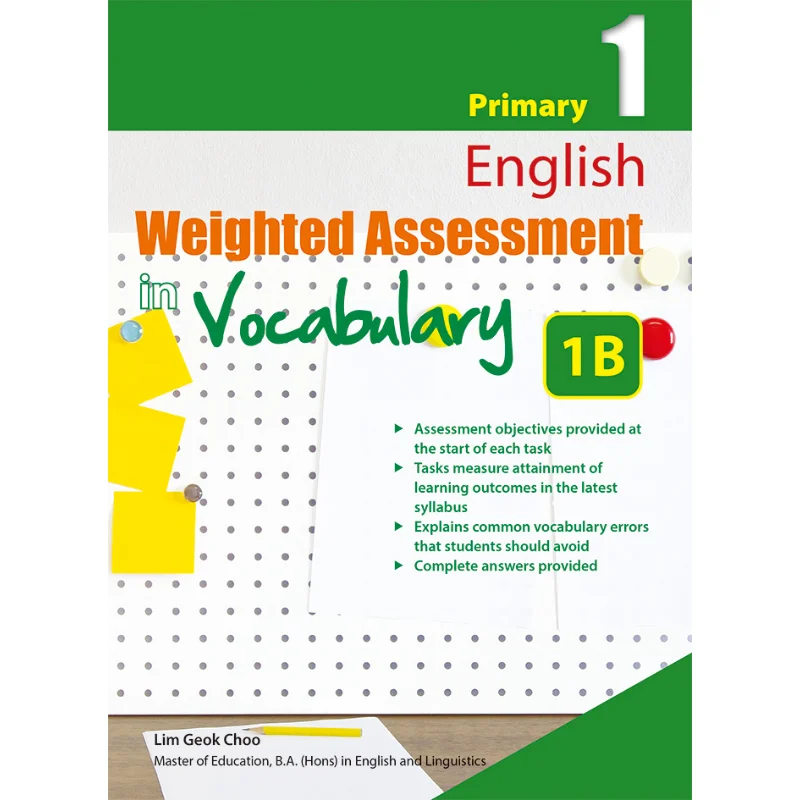 

P1 English Weighted Assessment In Vocabulary 1B Lim Geok Choo Curriculum Planning And Development 9789815135107 Book