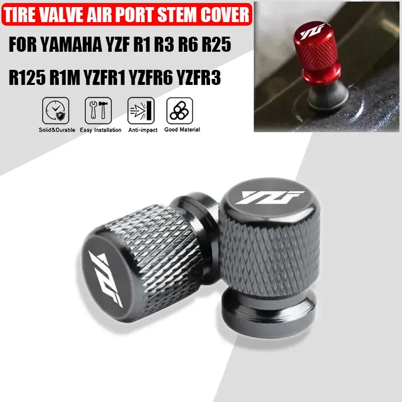 

2 Pcs Motorcycle Accessories For YAMAHA YZF R1 R3 R6 R25 R125 R1M YZFR1 YZFR6 YZFR3 Metal Tire Valve Air Port Stem Cover Caps