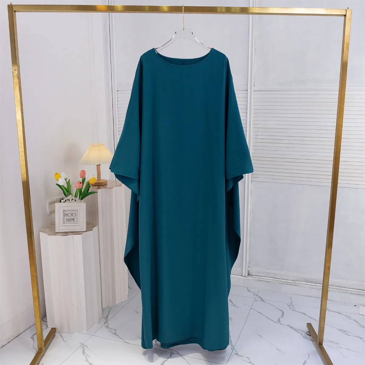 Muslim Abayas Loose Islamic Dresses Women Jilbabs Elegant Muslim Maxi Party Dress Casual Solid Robe Ramadan Dresses Kaftan