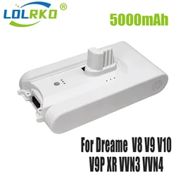 Oryginalna bateria 5000mAh do Dreame V9 V9P XR V10 vvvn3 VVN4 V8 wymienna bateria przenośne akcesorium bezprzewodowy odkurzacz