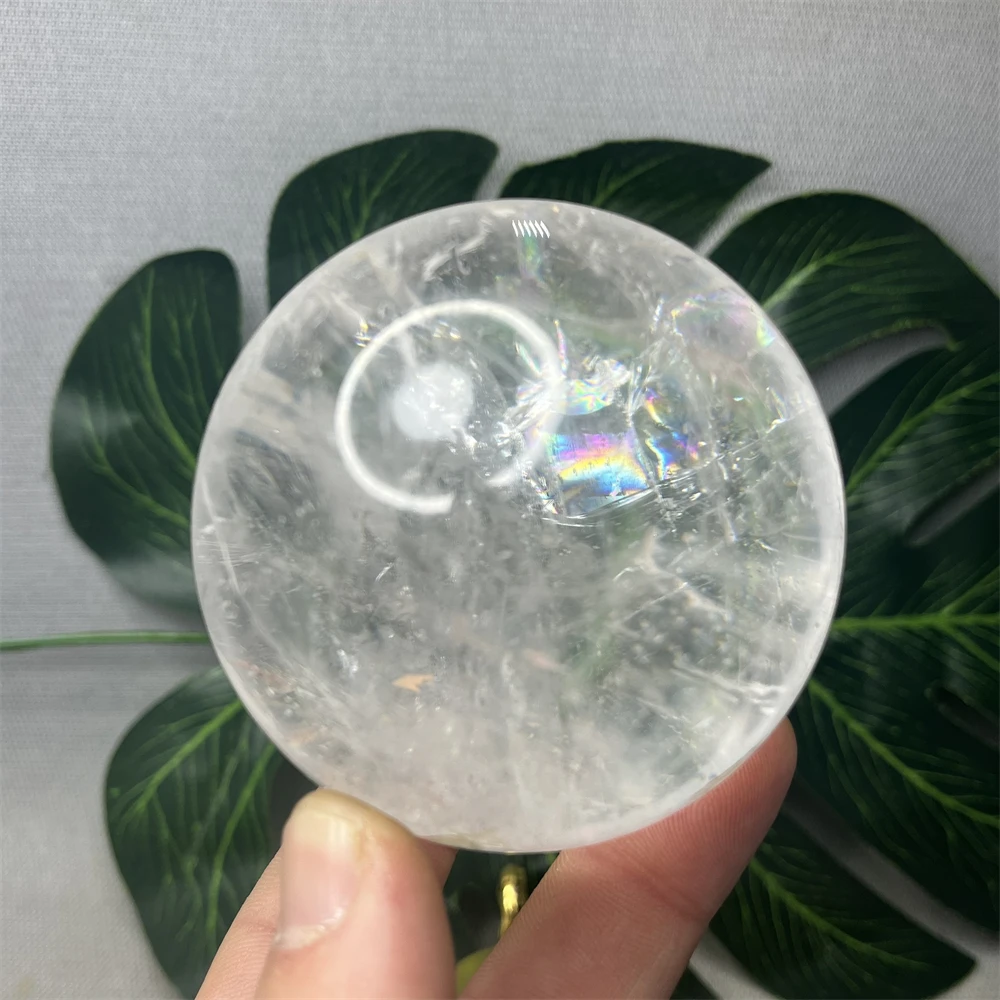 Natural Gemstone Crystal Ball Rainbow Clear Crystal Halo Glitter Home Room Decoration Feng Shui Witchcraft Altar Chakra Healing