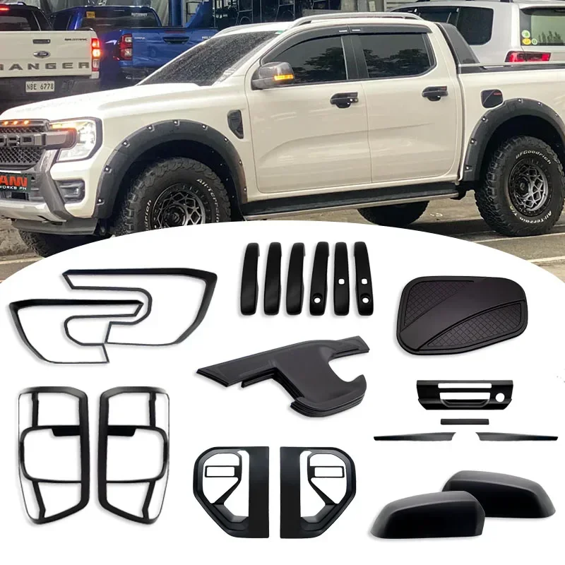 Exterior Parts Body Cladding Cover Tail Light Head Light Cover For Ford Ranger 2023 2024 Next Gen WILDTRAK SPORT Raptor Everest