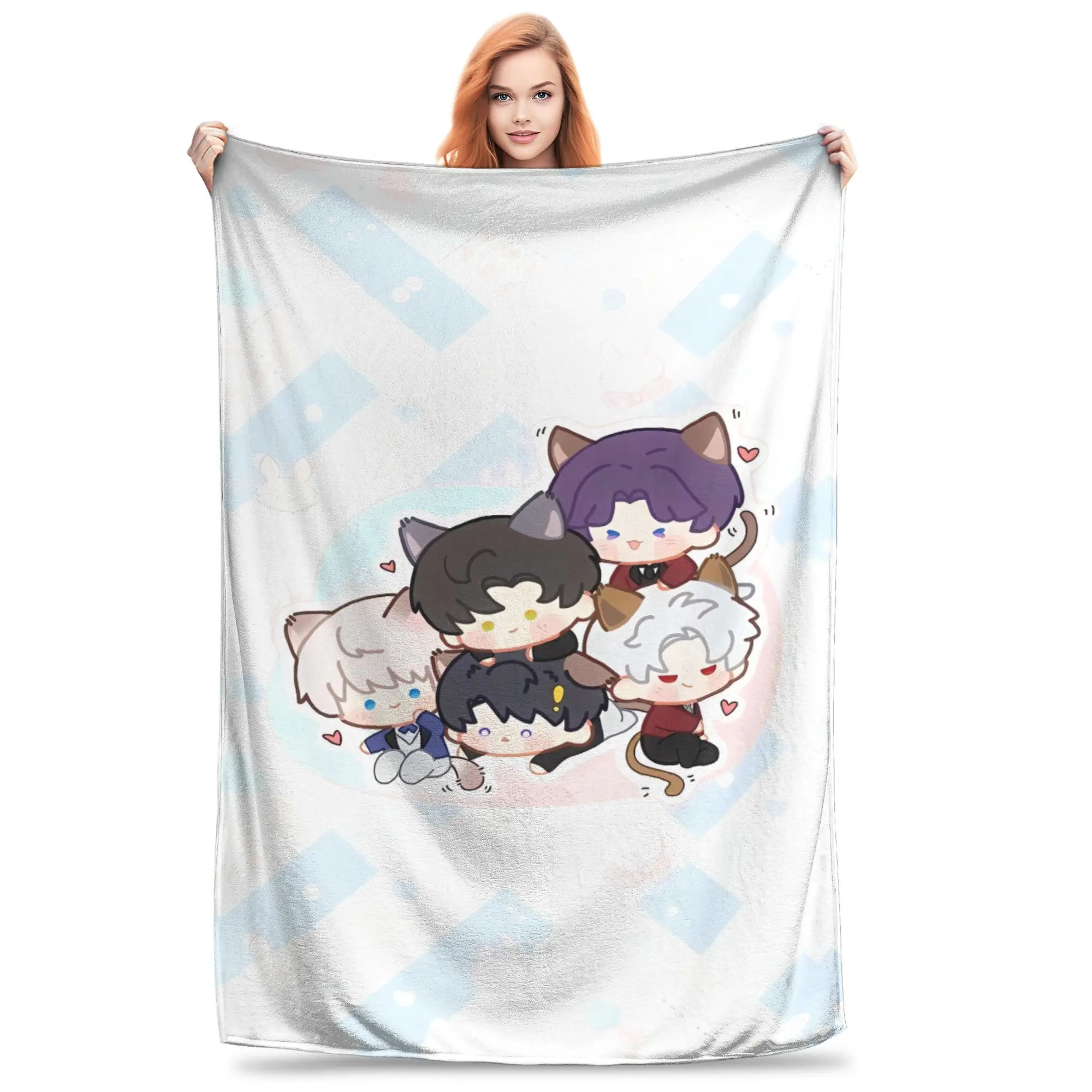 لعبة الحب والمساحة العميقة الكرتون بطانية قطيفة للأطفال الكبار الفانيلا الفراش يلقي لديكور المنزل هدية عيد ميلاد