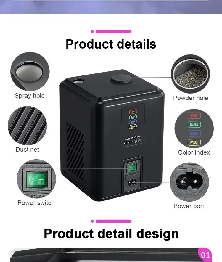 350W Mini Cold Spark Stage Equipment Wireless Remote Control Upward Fountain 3meter DJ Equipment Firework machine for Wedding