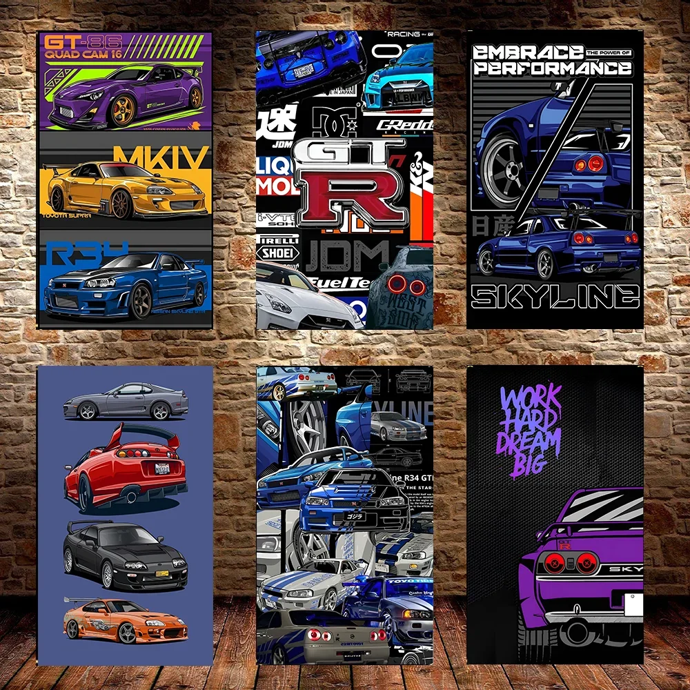 3x5fts Cool JDM Car Flag Polyester Printed Racing Car Banner For Decor