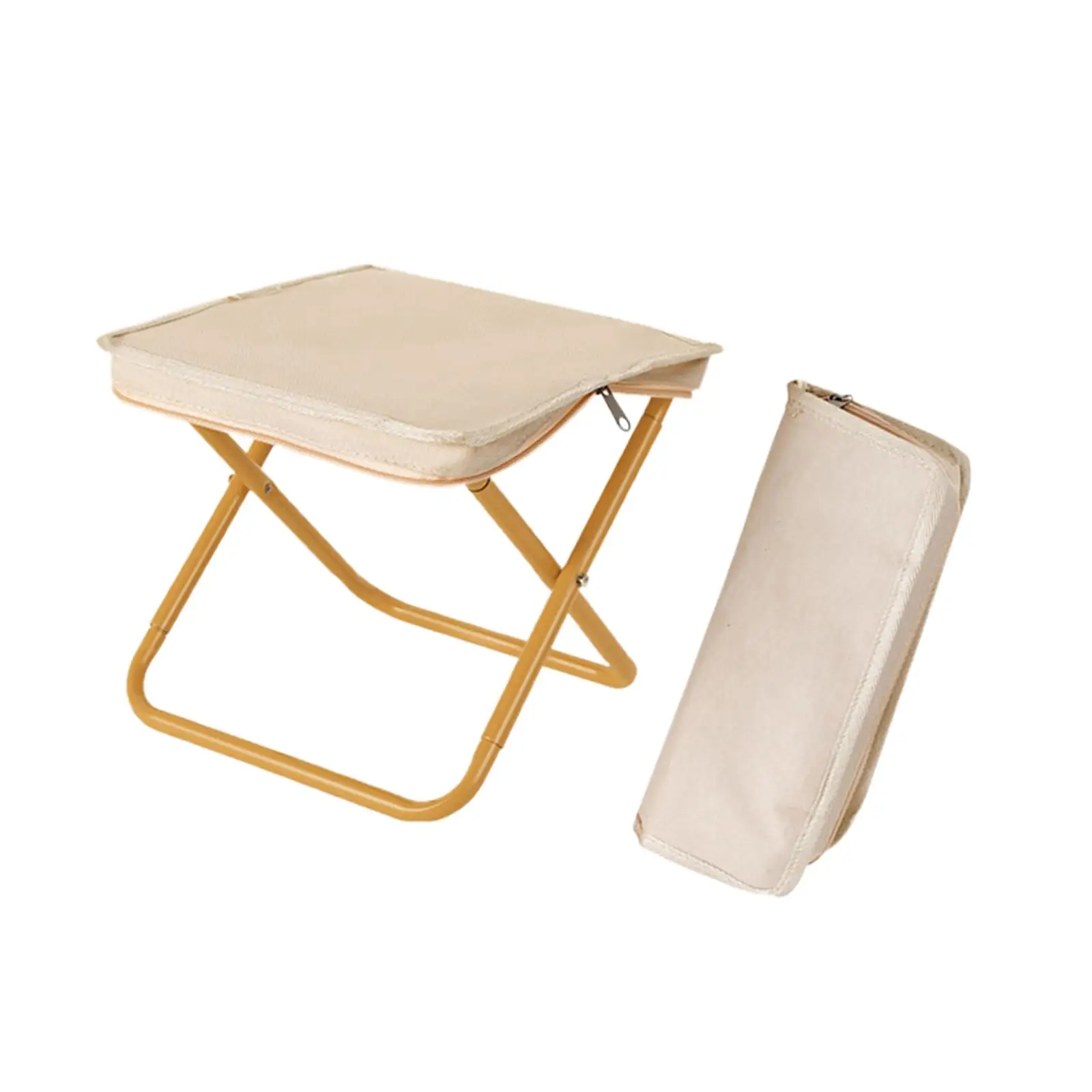 Camping Stool Portable Folding Stool Lightweight Carbon Steel Bracket Folding Small Chair Camp Stool for BBQ Patio Gardening