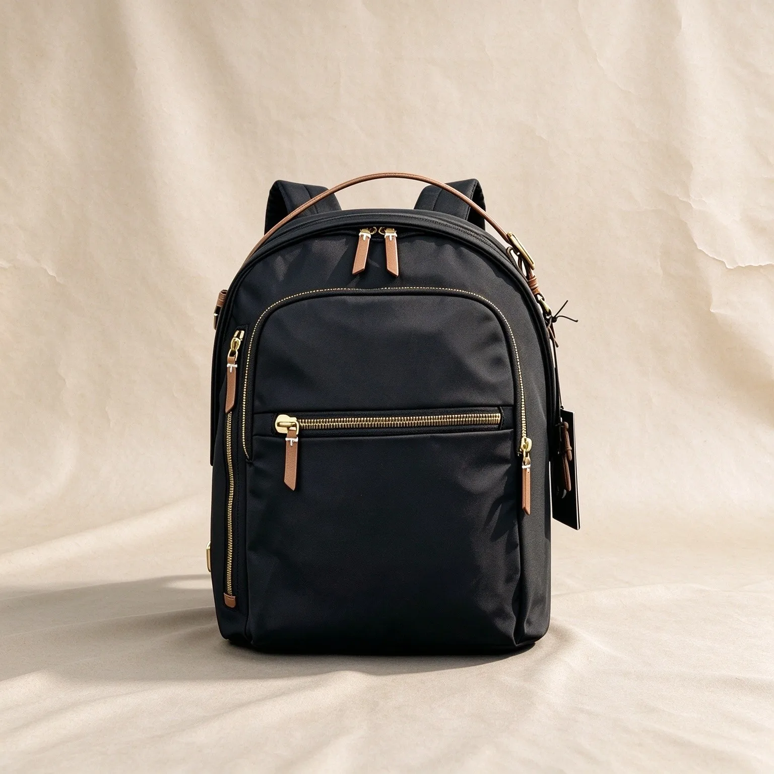 Large Capacity Women's Ballistic Nylon Laptop Backpack, Simple Stylish Casual Travel Rucksack