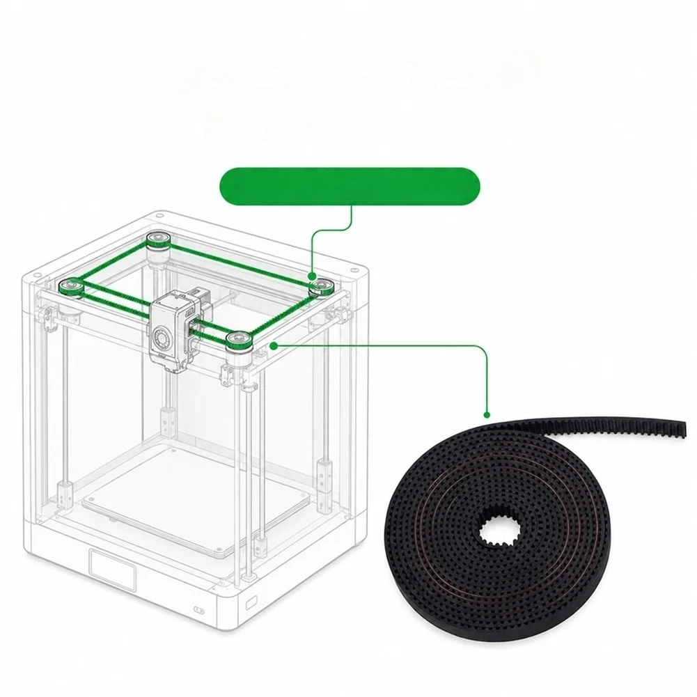 For X2D-Compatible X/Y Timing Belt Kit for 3D Printer Maintenance Using Rubber Belt to Support Accurate Layer Alignment